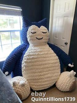 Handmade Jumbo Crochet Pokémon Snorlax Plush
