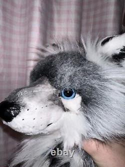 Handmade Wolf Husky Pup Stuffed Animal Plush