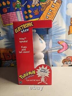 Hasbro Nintendo Pokemon ELECTRONIC MEW 8 Plush STUFFED ANIMAL Toy 1998 Tape Cut