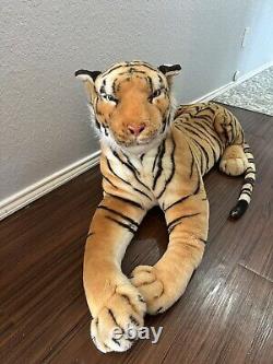 Jumbo 41 Bengal Tiger Plush Stuffed Animal Lying Realistic Best Made Toys 2010