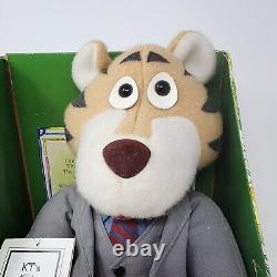 KT Kirby Vacuum Tiger Plush Animal Fair Stuffed Animal Vintage 1985 Salesman Box