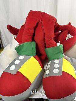 Knuckles The Echidna Sega Toy Network Stuffed Animal Plush LARGE Almost 5 FT