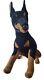 Lrg Prima E&j Classic Collection Doberman Life Like Plush Stuffed Animal Toy Vtg