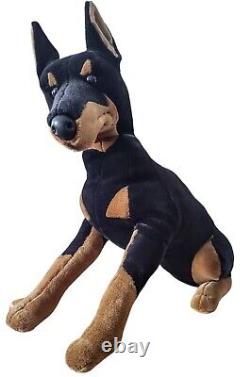 LRG Prima E&J Classic Collection Doberman LIFE LIKE Plush Stuffed Animal Toy VTG