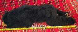 Large Jumbo Black Bear Body Pillow Lifelike Soft Plush Animal 48 L Giant Toy