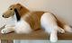 Large Realistic Vtg Prima E&j Classic Sheltie Collie Dog 28 Plush Laying Down