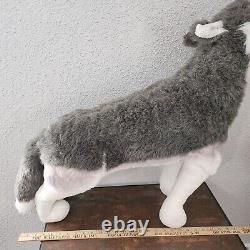 Lifelike Huge Plush Gray Wolf Melissa & Doug Standing Stuffed Animal Lifesize 2