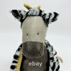 MOULIN ROTY ZouZou Zebra Plush France Shimmer Le Roly Bazar Stuffed Animal Toy