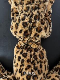 Manhattan Toy Cheetah Leopard Plush Realistic Stuffed Animal Huge 3FT 90s Crouch