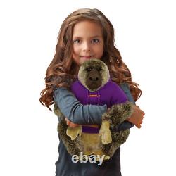Monmoniya Monkey Baboon Stuffed animal plush Purple Over-fit Hoodie