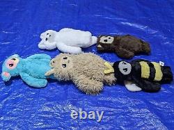 Monster & Eli Stuffed Animal Lot of 5 Soft Plush Teal Yeti Bee Made in Idaho M&E