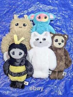 Monster & Eli Stuffed Animal Lot of 5 Soft Plush Teal Yeti Bee Made in Idaho M&E