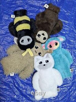 Monster & Eli Stuffed Animal Lot of 5 Soft Plush Teal Yeti Bee Made in Idaho M&E