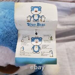 Morning Glory Blue White Bear 9.5 Plush Stuffed Animal 1994 Rare With Tag Moon
