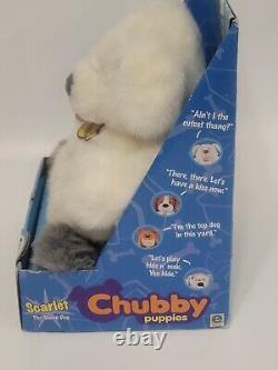 NOS Vintage 2000 Chubby Puppies Scarlet the Sheep Dog plush stuffed animal