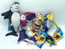 NWT 2004 Nanco 4 Shark Tale Angie Oscar Lola Lenny 11-12 Plush DreamWorks Rare