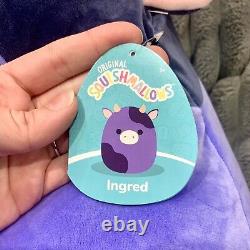 NWT Squishmallows 24 Ingred the Purple Cow Exclusive JUMBO 24 inch Plush NEW