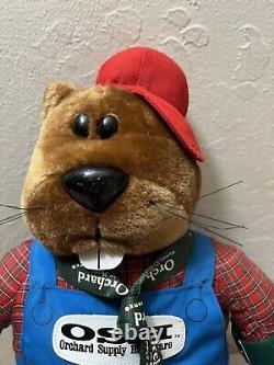 Orchard Supply Hardware OSH 16 Beaver Plush Stuffed Animal Very Rare