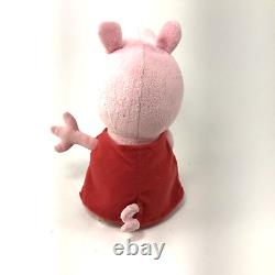 Pepa Pig Holding Teddy Bear Plush Ty 6 Length Sitting Stuffed Animal