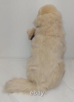 Plush Stuffed Animal Golden Retriever Realistic Dog Puppies Stocking Lge RARE