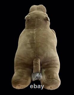 Pottery Barn Hippo Plush JUMBO Brown Calf RARE REALISTIC Stuffed Animal Toy 36
