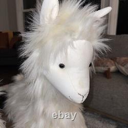 Pottery Barn Kids Fur Friends Llama Plush Stuffed Animal Alpaca Furry PBK