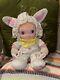 Rare 1986 Playskool Jammie Pies Lollibye Plush Bunny Baby Doll 12 White Pink