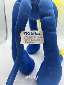 RARE Lanky Doodles Rip Van Roar Tiger Toys 1990 Blue Plush Stuffed Animal Toy