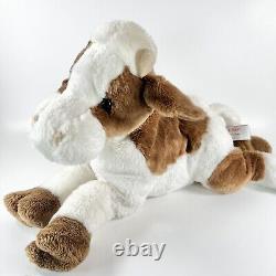 RARE Retired Gund Mooly Brown 30083 White & Brown Spots Cow Plush Stuffed Animal