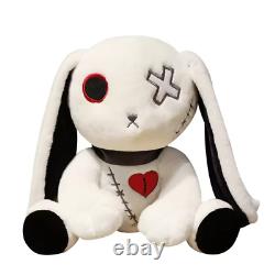 Rabbit Stuffed Animal, Bunny Plush Gothic Doll, Creepy, Goth Emo Plushies