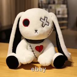 Rabbit Stuffed Animal, Bunny Plush Gothic Doll, Creepy, Goth Emo Plushies