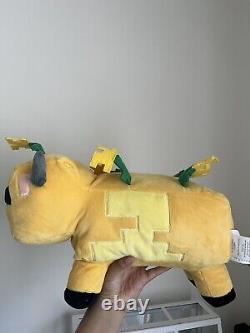 Rare Minecraft MOOBLOOM Large Plush Stuffed Animal Pillow Buddy 18 Inches Yellow