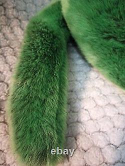 Rare Vintage Caltoy Green Cat Plush Stuffed Animal Halloween Green Cat Stuffed