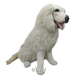 Realistic Life Size 24 Sitting Golden Retriever Sheep Dog Stuffed Animal Plush