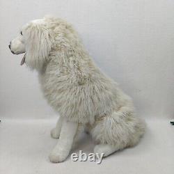 Realistic Life Size 24 Sitting Golden Retriever Sheep Dog Stuffed Animal Plush