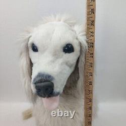 Realistic Life Size 24 Sitting Golden Retriever Sheep Dog Stuffed Animal Plush