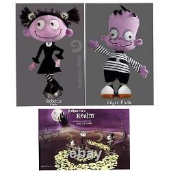 Rebecca's Realm Begoths Plush Dolls Book Set Hot Topic Y2K Vtg Mall Goth Toons