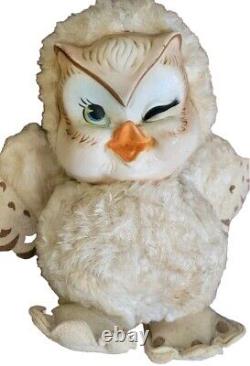 Rushton Rubber Face RARE Winking Owl Plush Stuffed Animal w Star Creation Tag