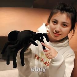 Spider Stuffed Animal Soft Fur Huggable Black Spider, Adorable Playtime Plush