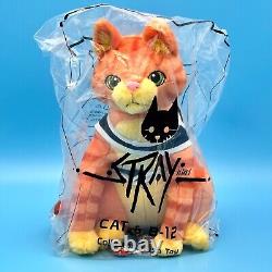 Stray Cat & B-12 Plush Figure Toy Set Removable Harness + 3 Buttons Official 12