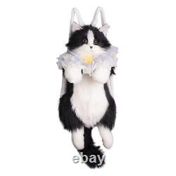 Stuffed Realistic Cat Shaped Backpack Handcrafted Plush Cat Stuffed Animal
