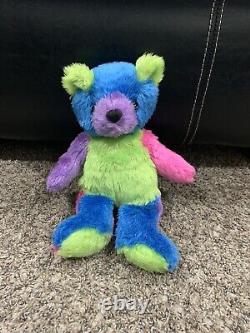 Swibco Cosmo Rainbow Neon Upright Bear Sparkle Plush Teddy Stuffed Animal