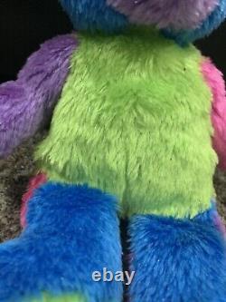 Swibco Cosmo Rainbow Neon Upright Bear Sparkle Plush Teddy Stuffed Animal