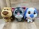 Talking Tom And Friends Hank Ben Plush Big Head Stuffed Animal Dog Lot Of 3 Rare