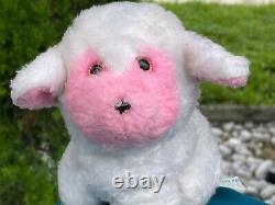 VERY RARE FIND Vintage Gerber Sheep Lamb Pink Face 6 Plush Stuffed Animal Toy