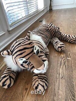 VINTAGE Peeple Pals Life Size Tiger Plush Jumbo Stuffed Animal 50