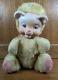 Vtg Rushton Company Happy Rubber Face Teddy Bear Doll Stuffed Animal Plush