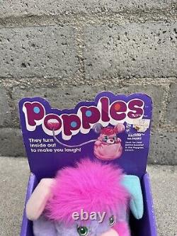 Vintage 1986 Mattel Popples Pretty Bit Popple Purple Pink 8 Plush Stuffed NEW