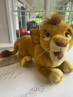 Vintage LargeDouglas The Lion King Poseable, Cuddle Toys Young Simba Plush 90s