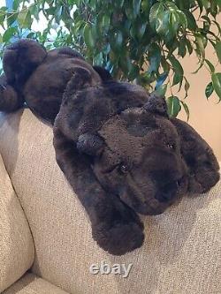 Vintage Manhattan Toy Company Rare Black Leopard 1998 Plush Stuffed Animal 30